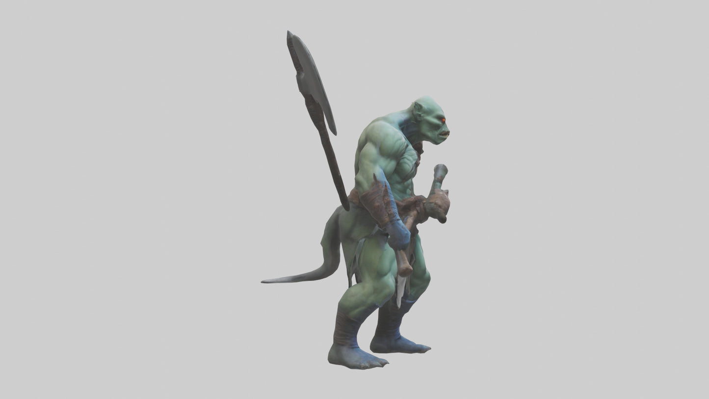 Mutant Warrior model VR / AR / low-poly