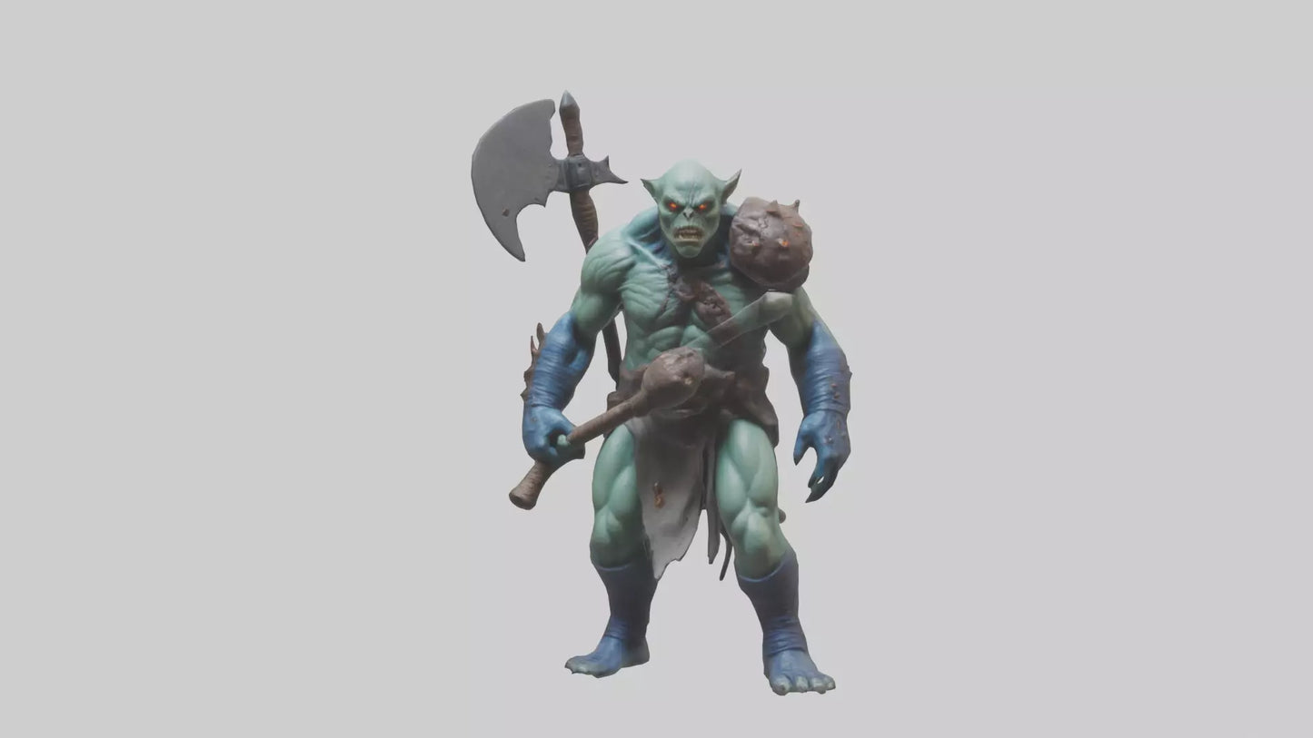 Mutant Warrior model VR / AR / low-poly