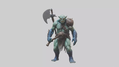 Mutant Warrior model VR / AR / low-poly