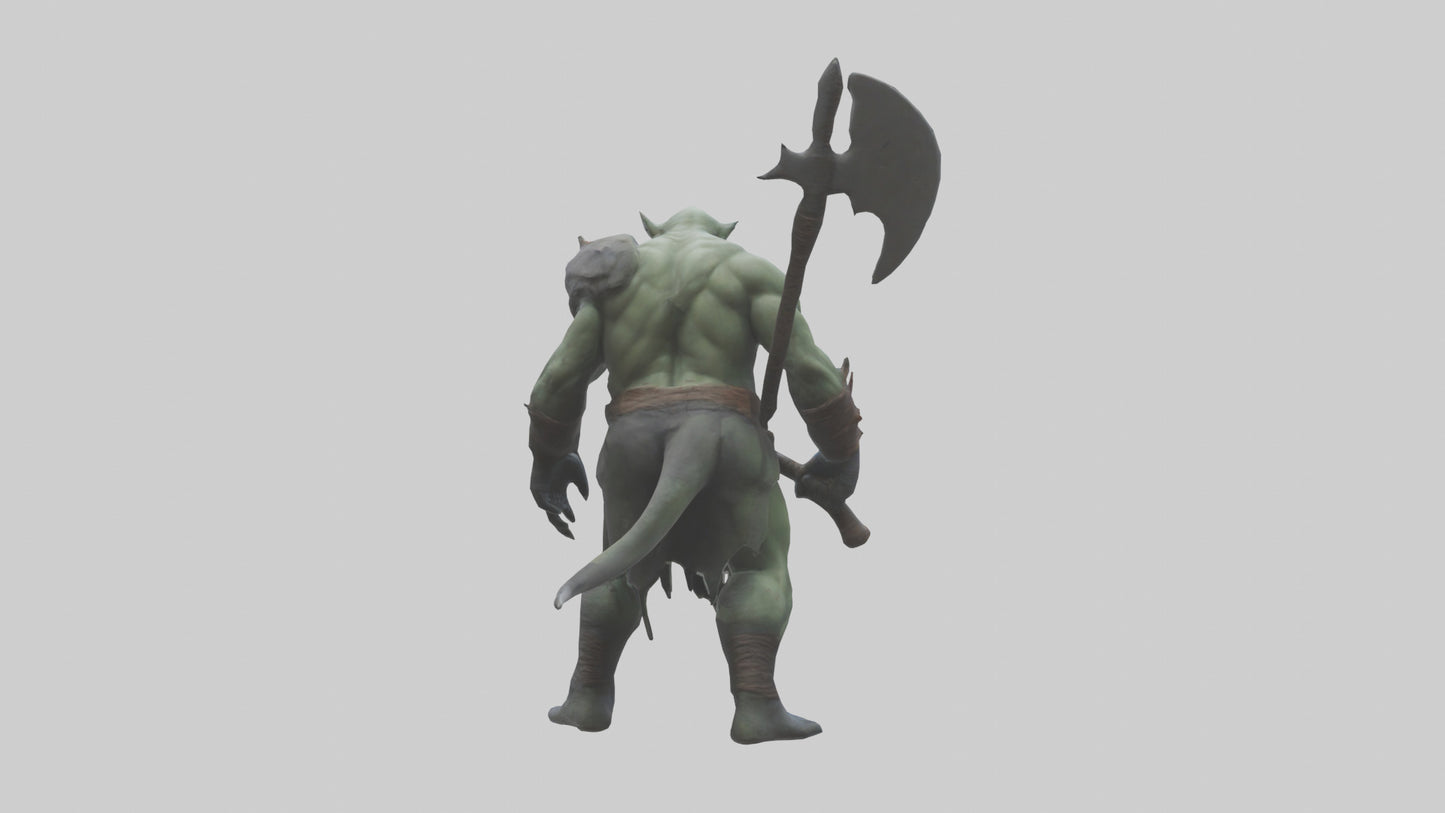 Mutant Warrior model VR / AR / low-poly