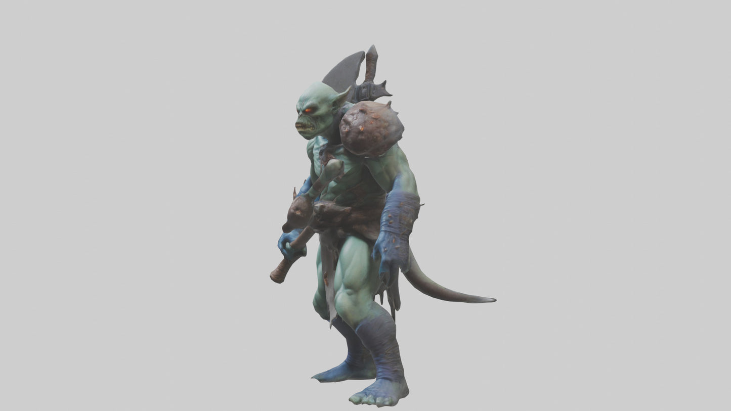 Mutant Warrior model VR / AR / low-poly