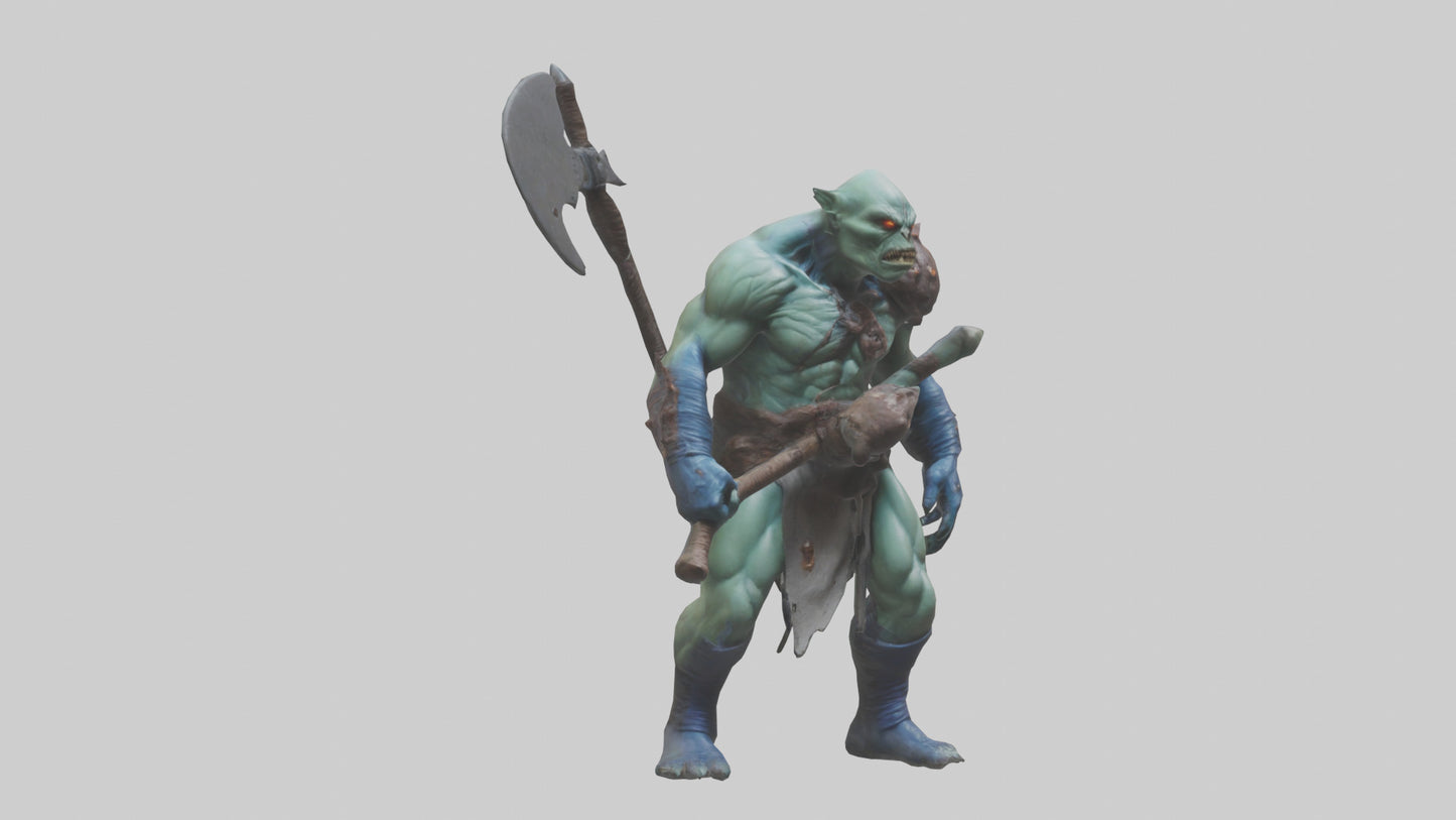 Mutant Warrior model VR / AR / low-poly