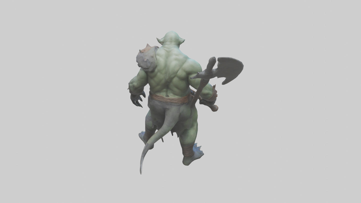 Mutant Warrior model VR / AR / low-poly