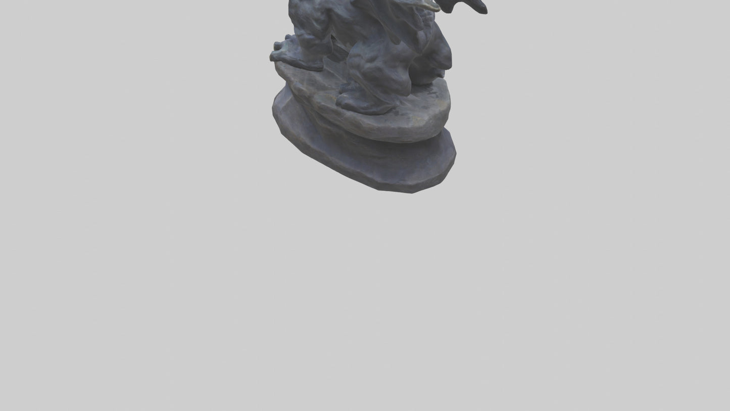 3D model Mysterious Beast statue model VR / AR / low-poly
