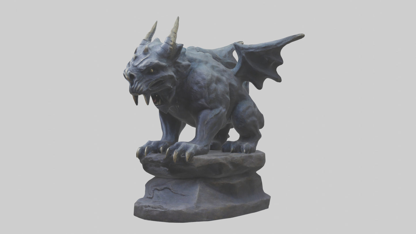 3D model Mysterious Beast statue model VR / AR / low-poly