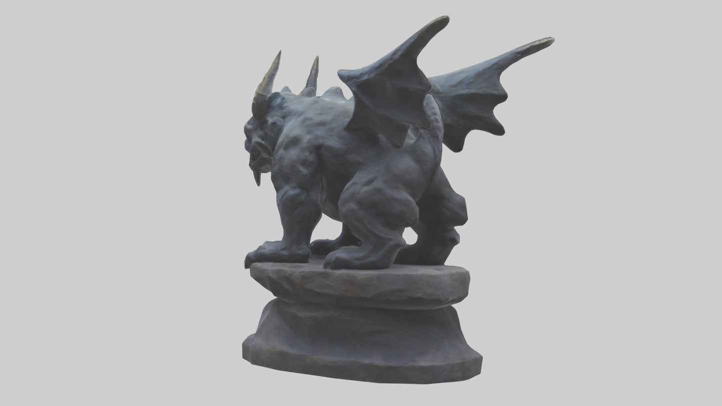 3D model Mysterious Beast statue model VR / AR / low-poly
