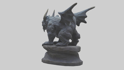 3D model Mysterious Beast statue model VR / AR / low-poly