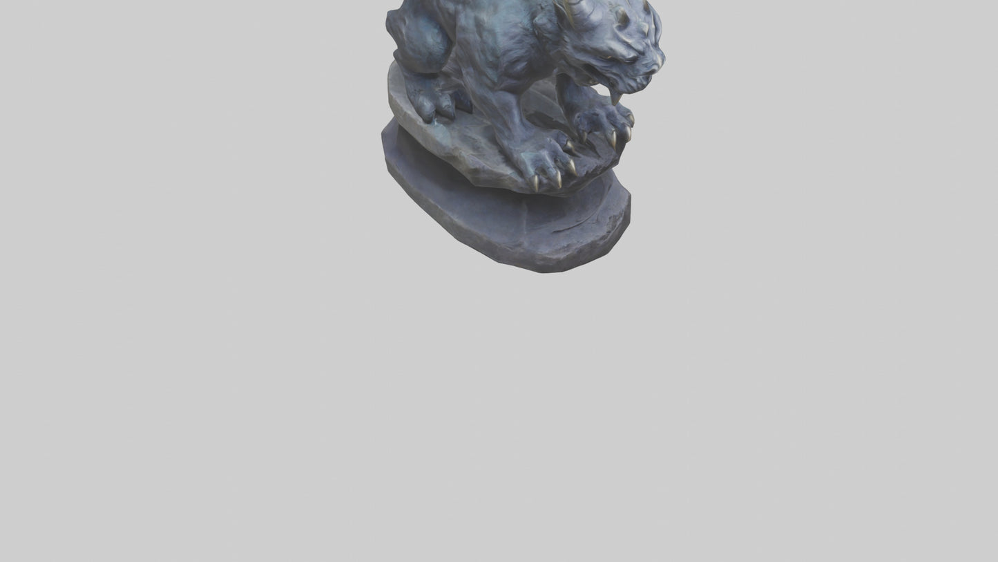 3D model Mysterious Beast statue model VR / AR / low-poly
