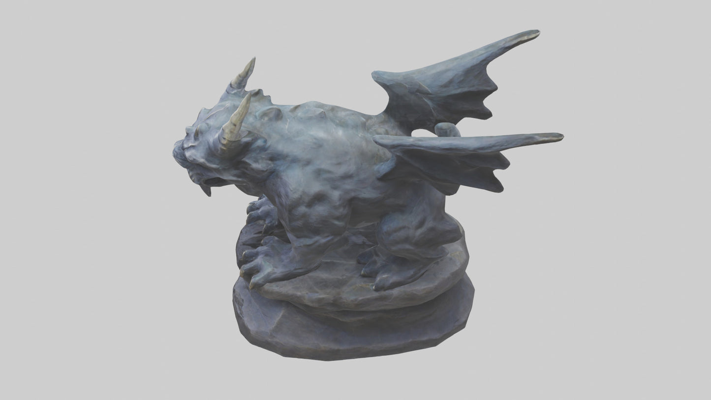 3D model Mysterious Beast statue model VR / AR / low-poly
