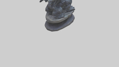 3D model Mysterious Beast statue model VR / AR / low-poly