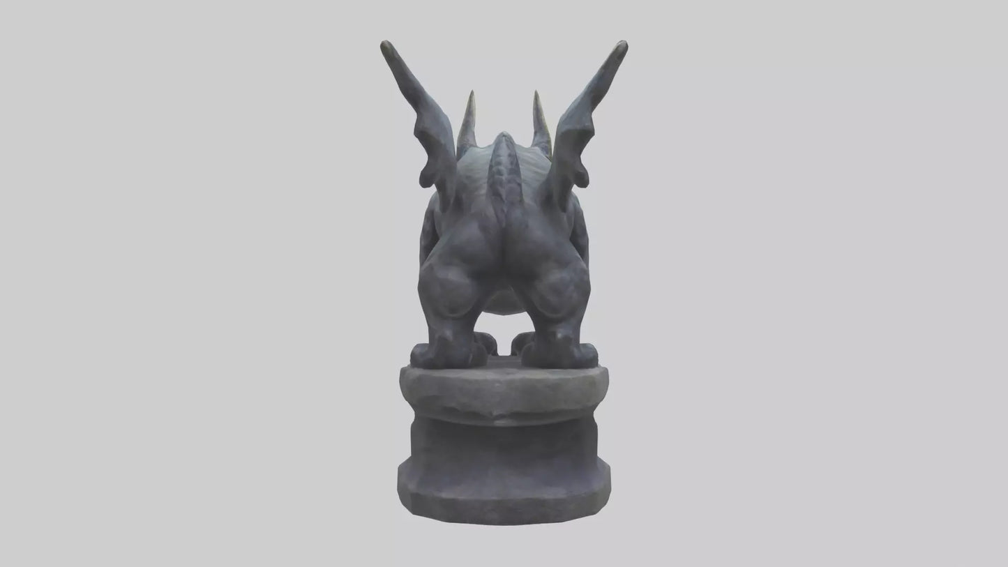 3D model Mysterious Beast statue model VR / AR / low-poly