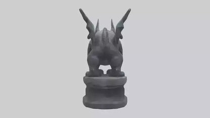 3D model Mysterious Beast statue model VR / AR / low-poly