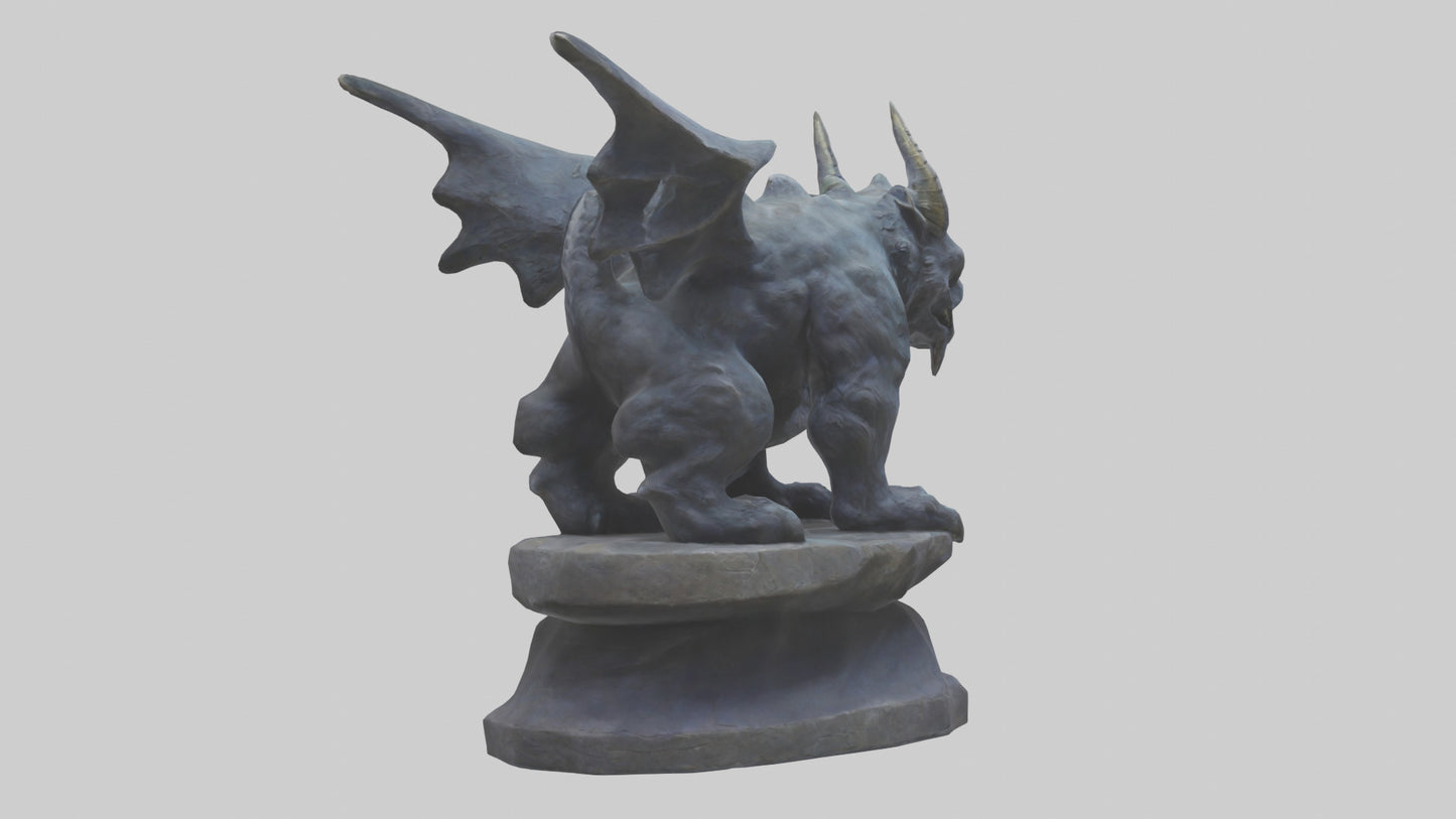 3D model Mysterious Beast statue model VR / AR / low-poly