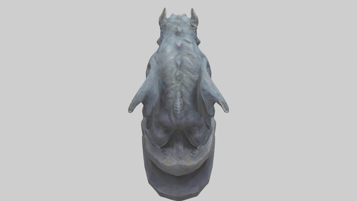 3D model Mysterious Beast statue model VR / AR / low-poly
