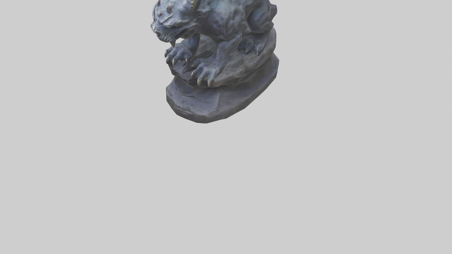 3D model Mysterious Beast statue model VR / AR / low-poly