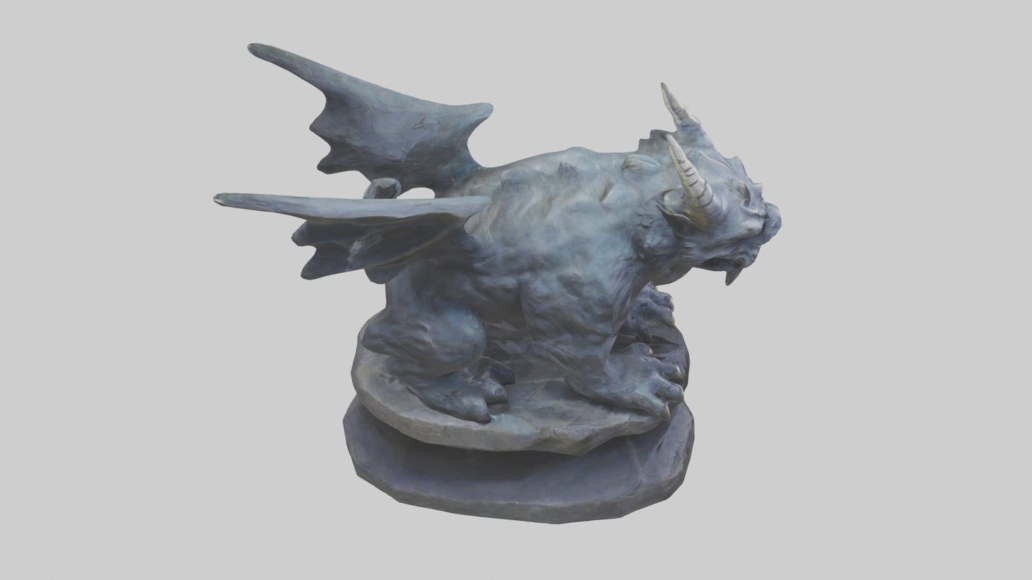 3D model Mysterious Beast statue model VR / AR / low-poly