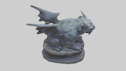 3D model Mysterious Beast statue model VR / AR / low-poly