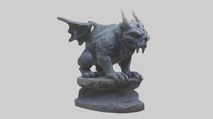 3D model Mysterious Beast statue model VR / AR / low-poly