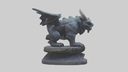 3D model Mysterious Beast statue model VR / AR / low-poly