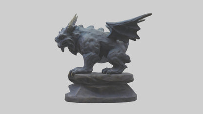 3D model Mysterious Beast statue model VR / AR / low-poly