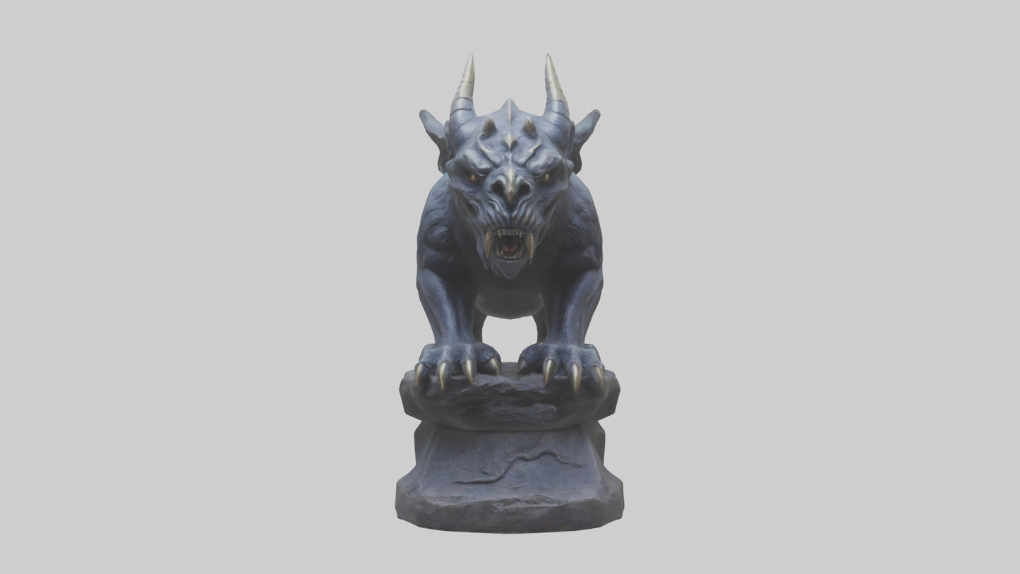 3D model Mysterious Beast statue model VR / AR / low-poly
