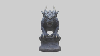 3D model Mysterious Beast statue model VR / AR / low-poly