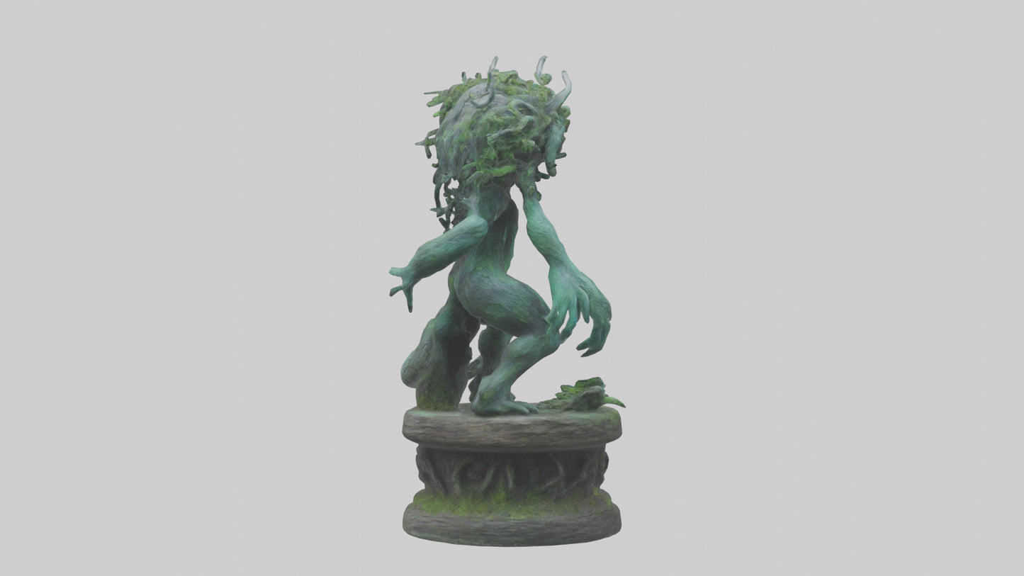 3D model Mystic Forest creature statue model VR / AR / low-poly
