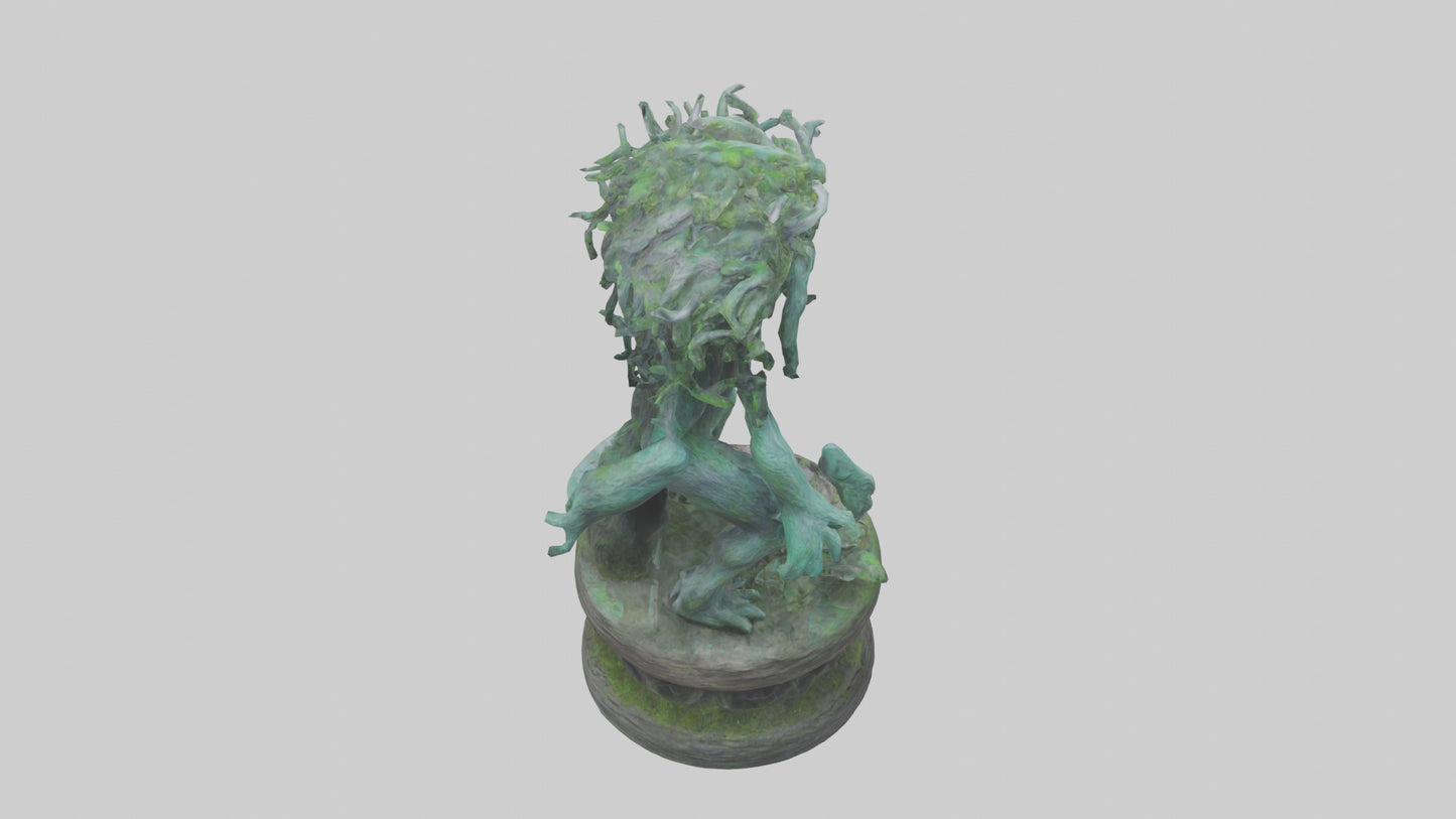 3D model Mystic Forest creature statue model VR / AR / low-poly