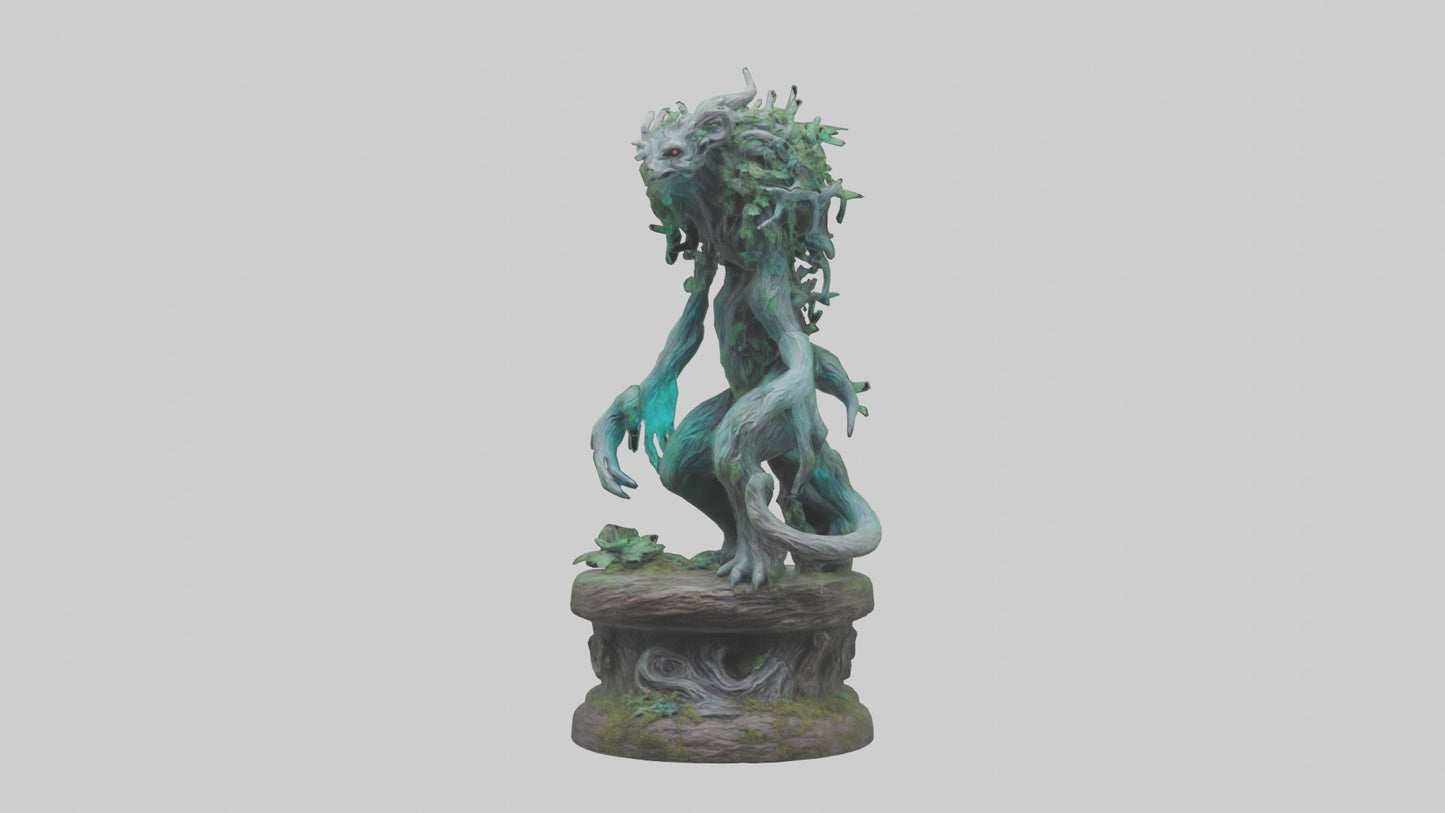 3D model Mystic Forest creature statue model VR / AR / low-poly