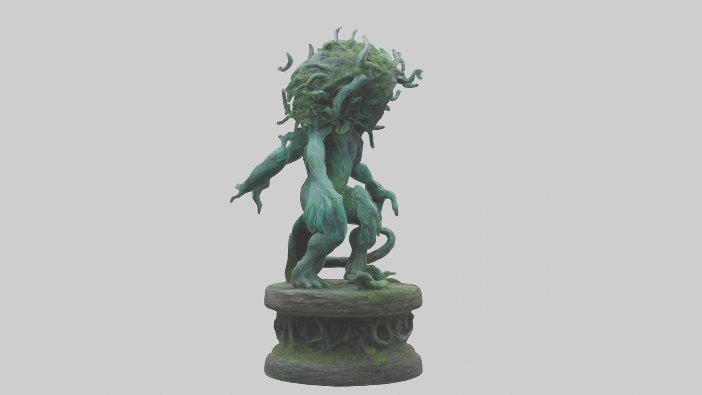 3D model Mystic Forest creature statue model VR / AR / low-poly