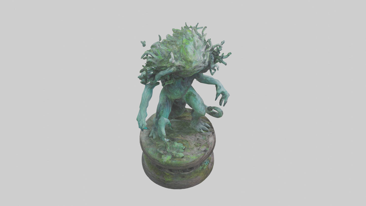 3D model Mystic Forest creature statue model VR / AR / low-poly