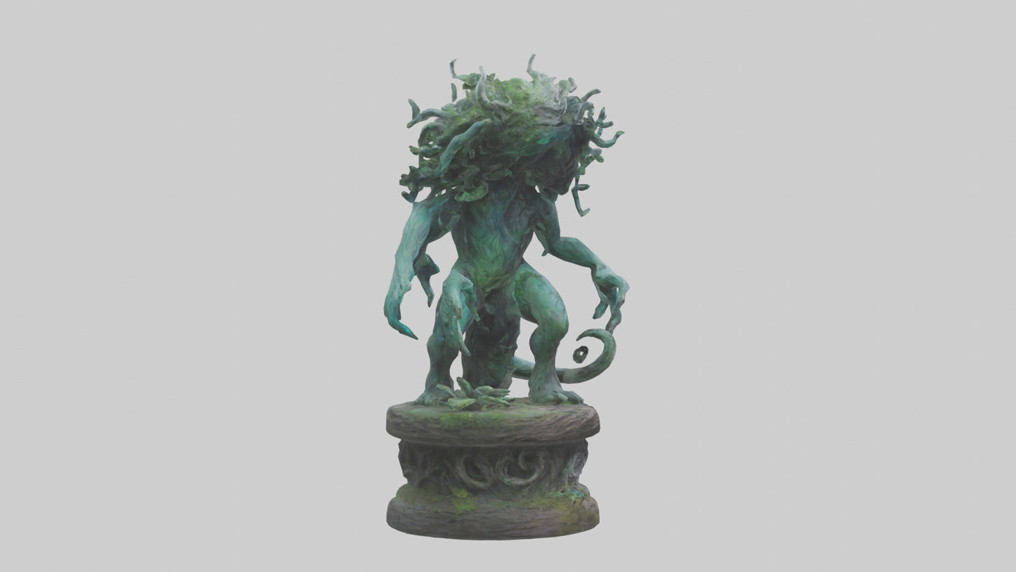 3D model Mystic Forest creature statue model VR / AR / low-poly