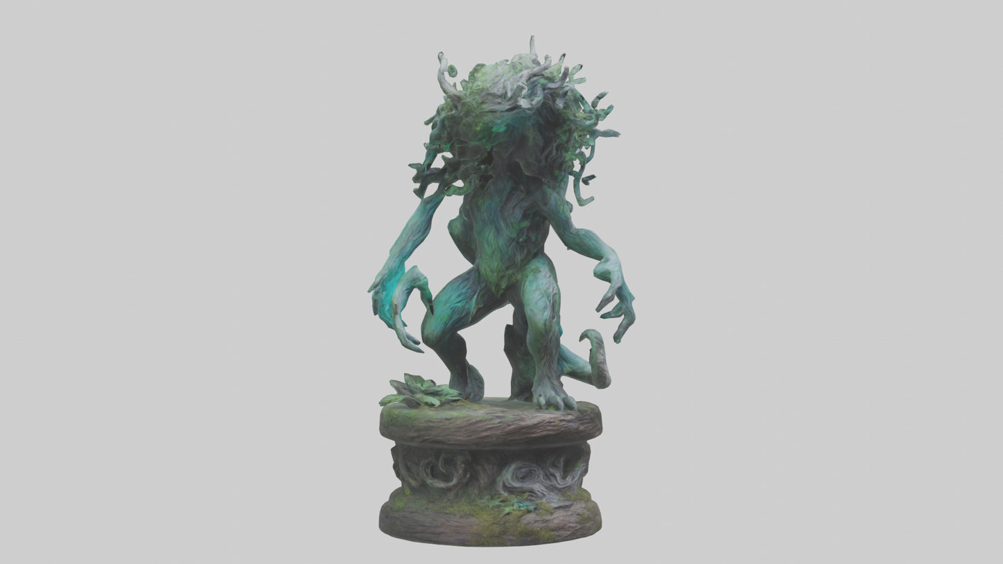 3D model Mystic Forest creature statue model VR / AR / low-poly