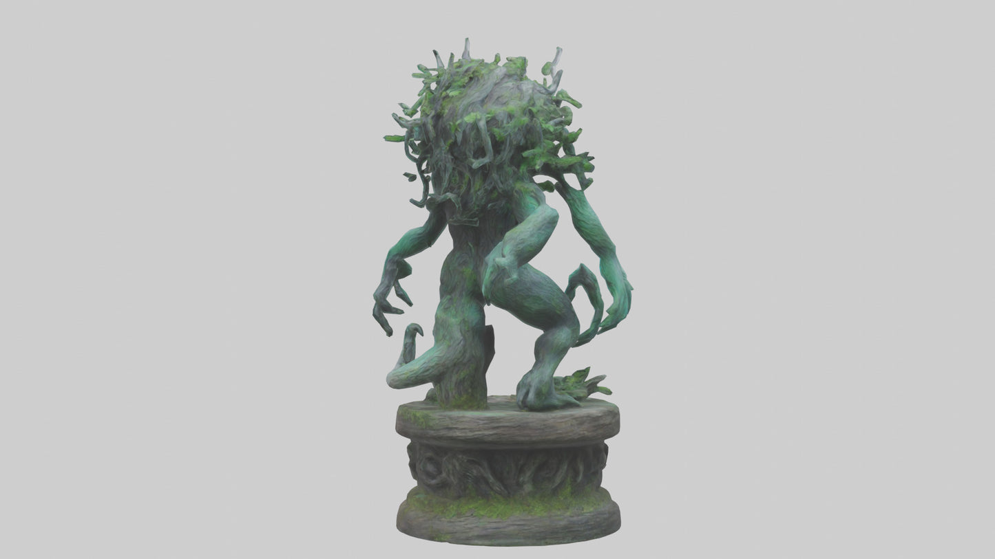 3D model Mystic Forest creature statue model VR / AR / low-poly