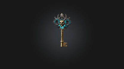 3D model Mystic Key VR / AR / low-poly