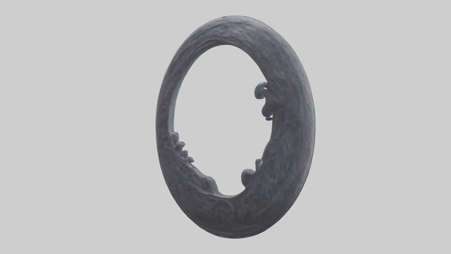 3D model Mystic Moon statue model VR / AR / low-poly