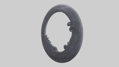 3D model Mystic Moon statue model VR / AR / low-poly