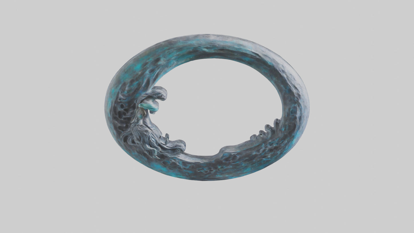 3D model Mystic Moon statue model VR / AR / low-poly