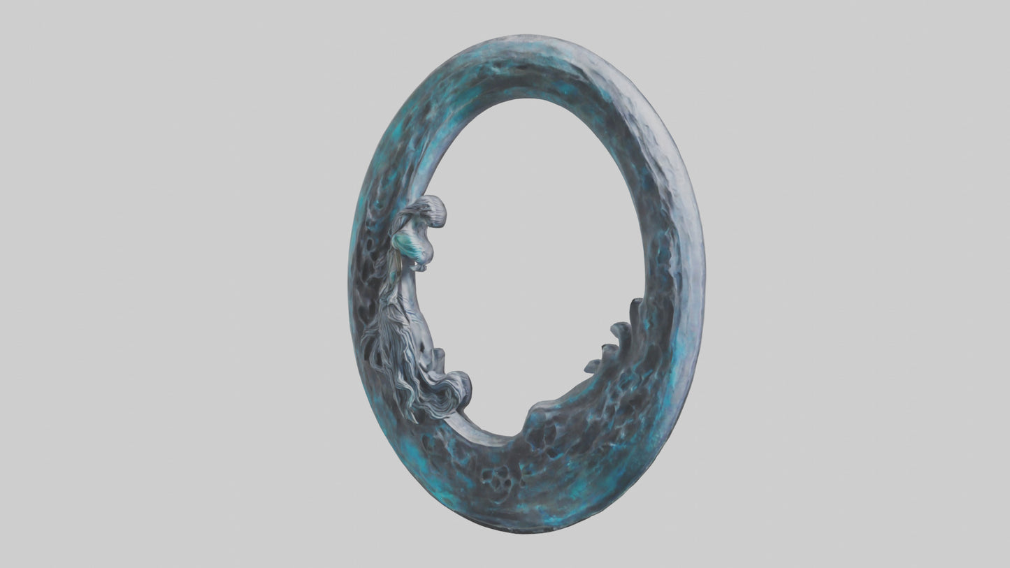 3D model Mystic Moon statue model VR / AR / low-poly