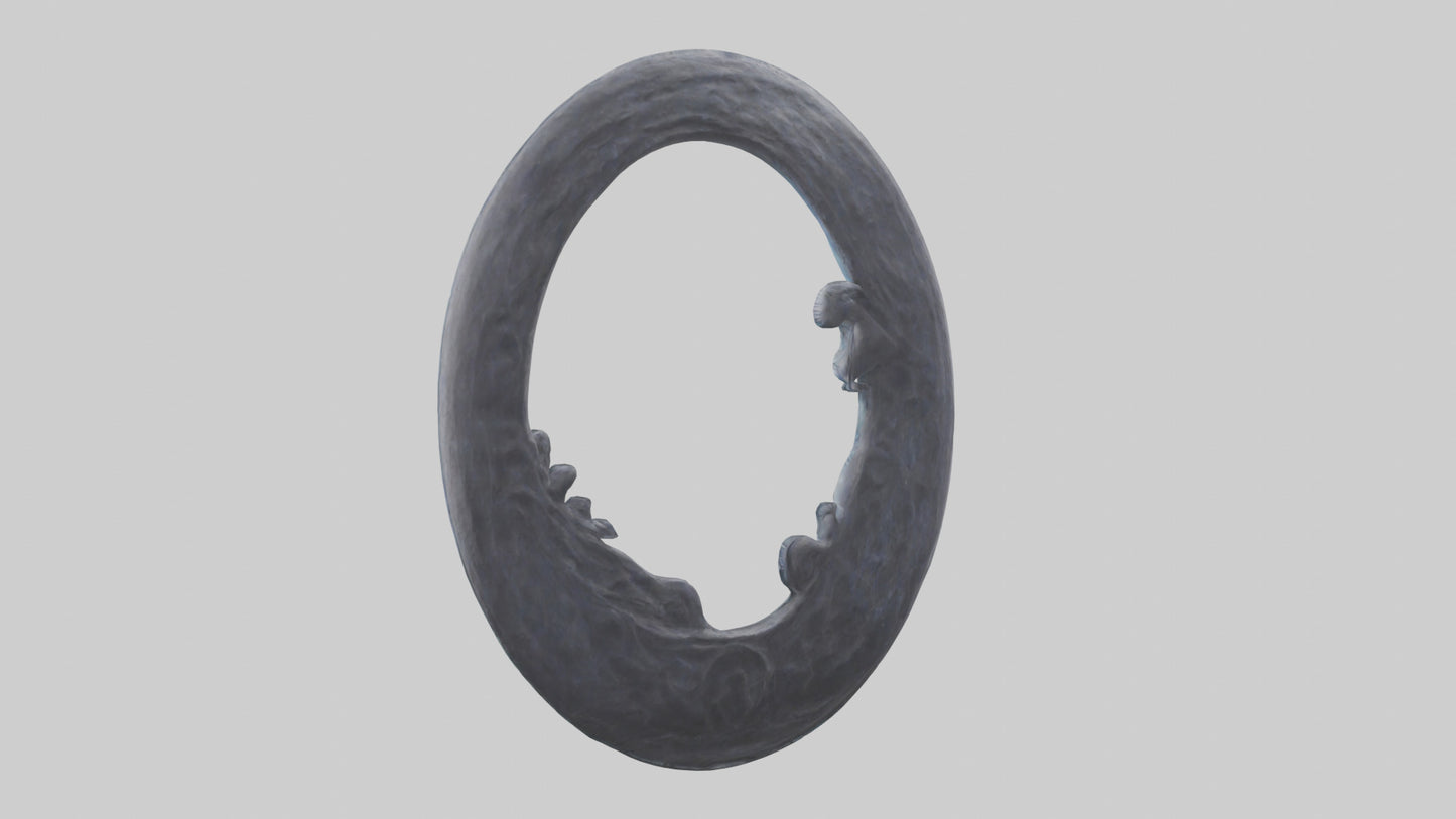 3D model Mystic Moon statue model VR / AR / low-poly