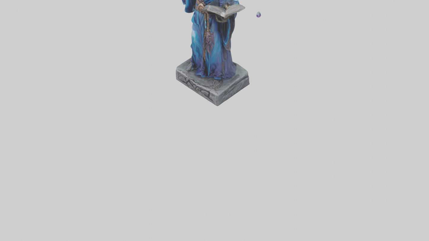 Mystic Sorcerer statue model VR / AR / low-poly