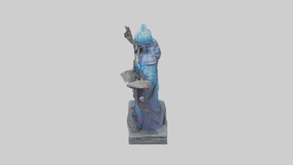 Mystic Sorcerer statue model VR / AR / low-poly