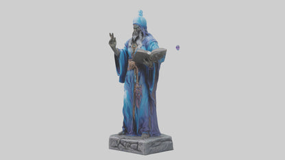 Mystic Sorcerer statue model VR / AR / low-poly