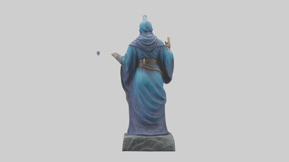 Mystic Sorcerer statue model VR / AR / low-poly