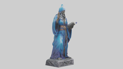 Mystic Sorcerer statue model VR / AR / low-poly
