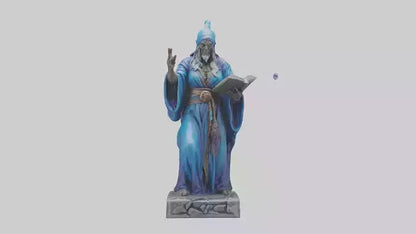 Mystic Sorcerer statue model VR / AR / low-poly