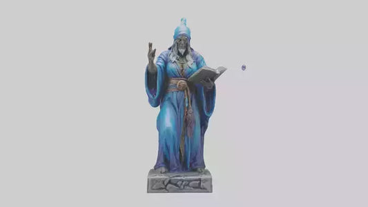 Mystic Sorcerer statue model VR / AR / low-poly