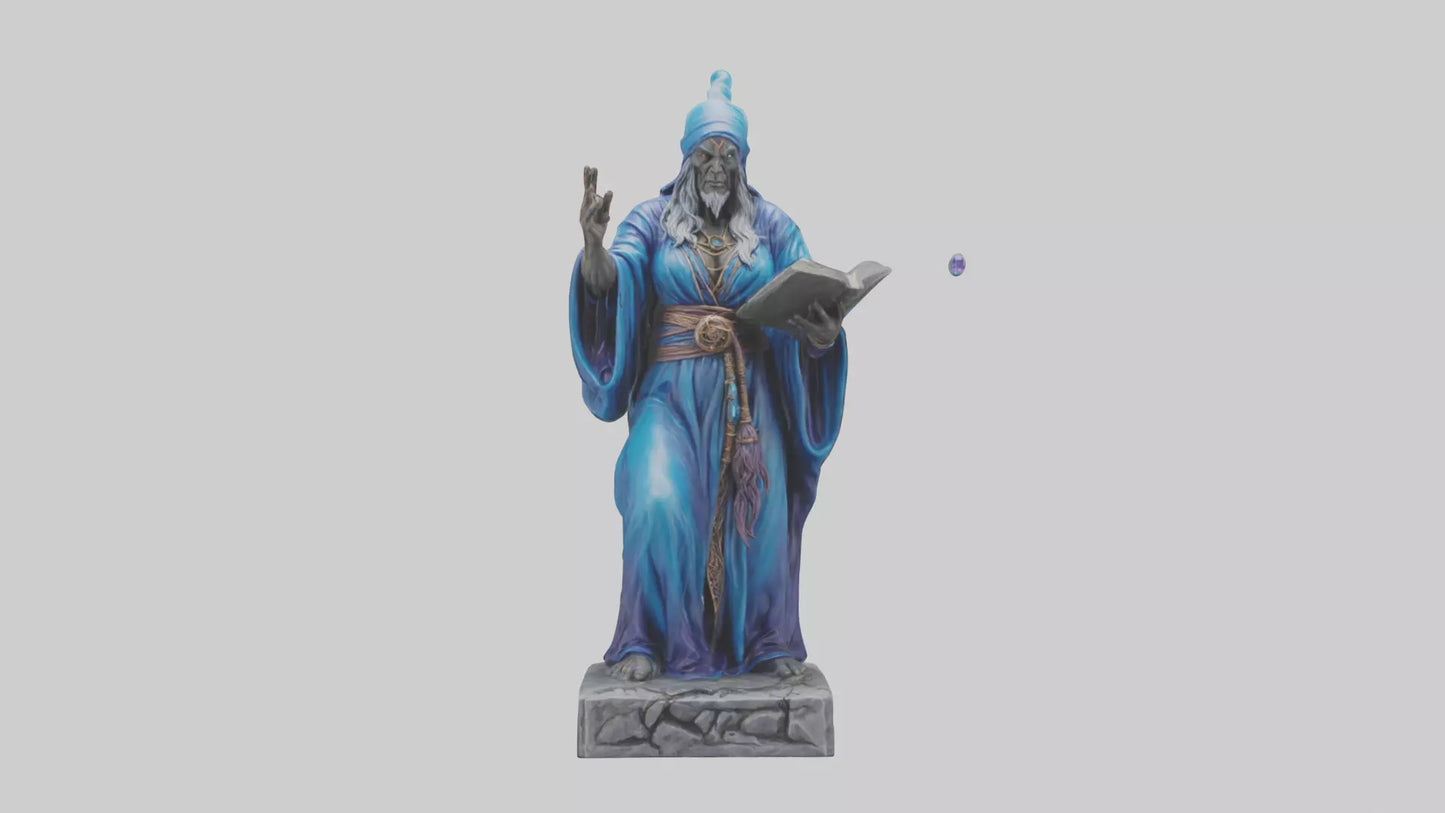Mystic Sorcerer statue model VR / AR / low-poly