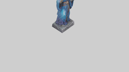 Mystic Sorcerer statue model VR / AR / low-poly