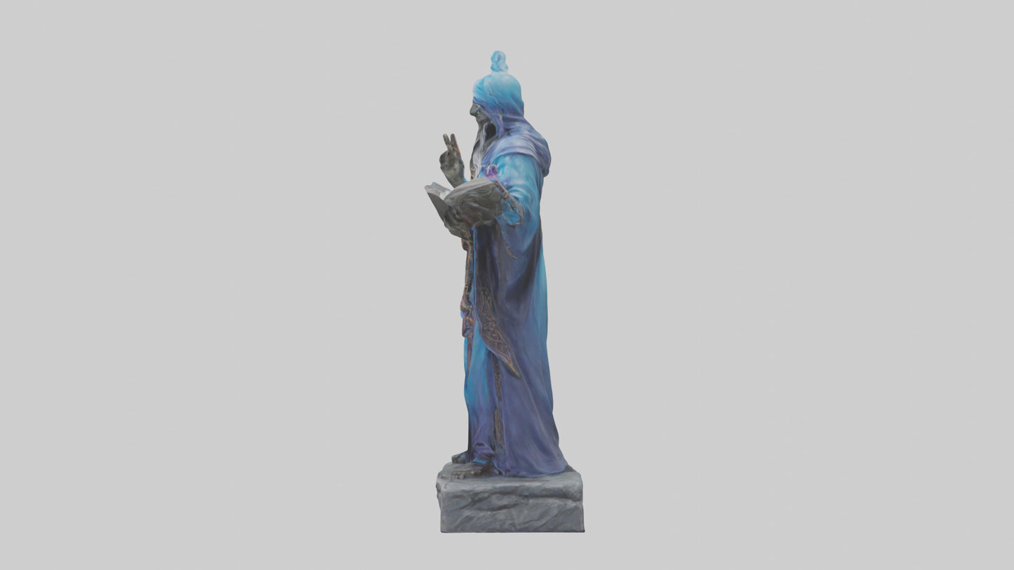 Mystic Sorcerer statue model VR / AR / low-poly